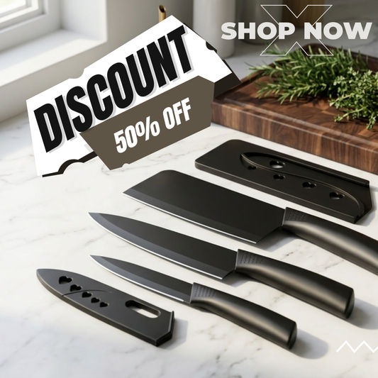 🥷 STEALTH CHEF MATTE BLACK KNIVES 🖤